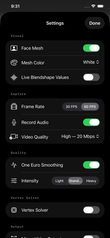 AnimStarter Face Mocap iPhone screenshot
