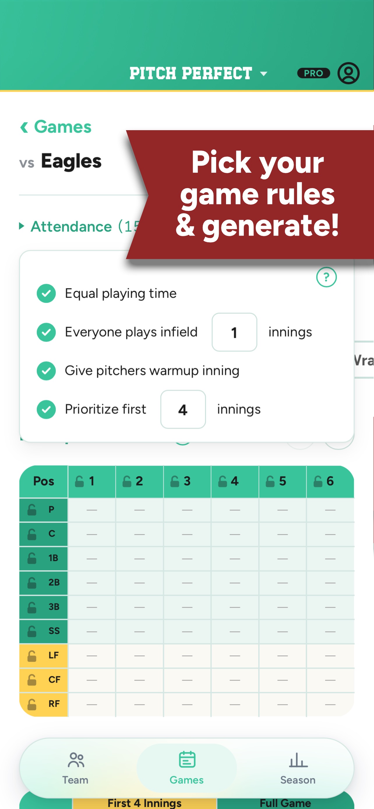 Screenshot 2 of Lineup Card Pro