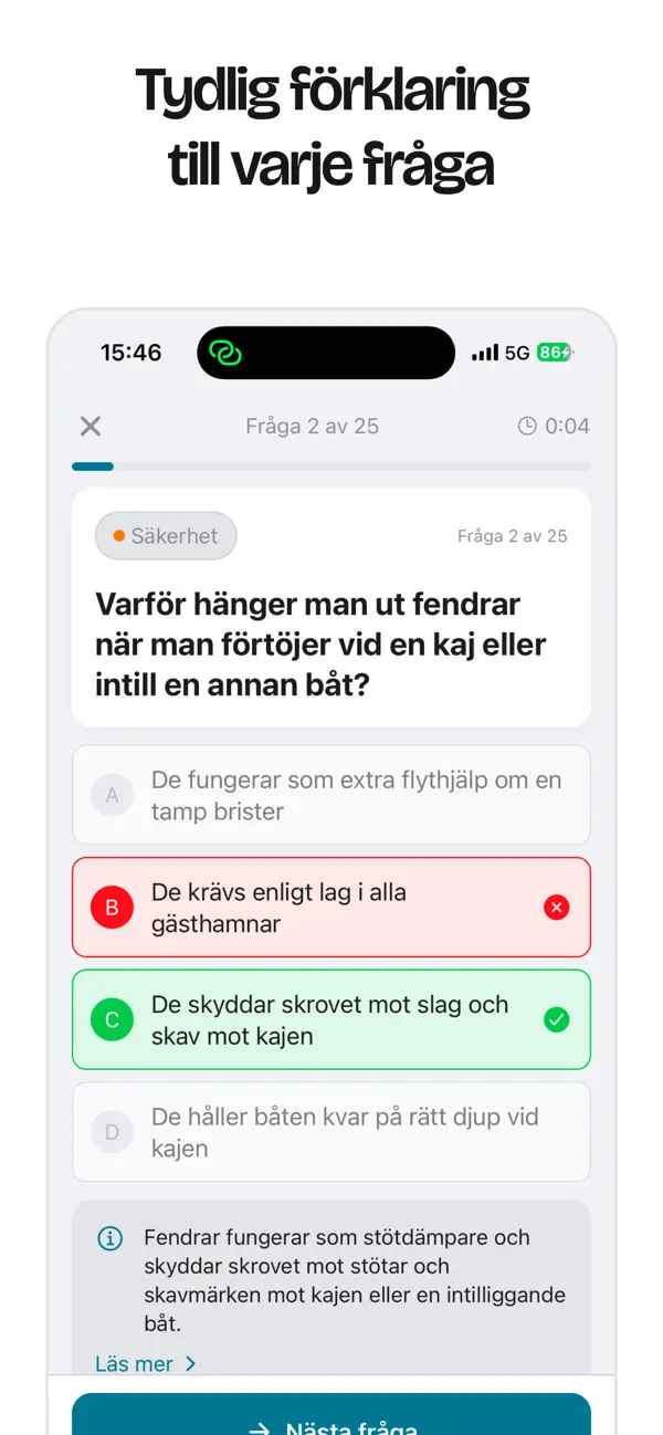 Screenshot #2 pour MinFörarintyg – Båt Teoriprov