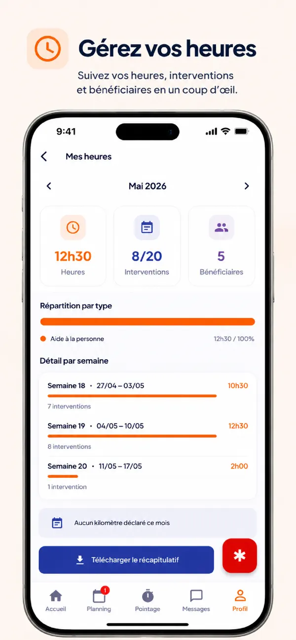 Screenshot #1 pour Alma - Aide à domicile