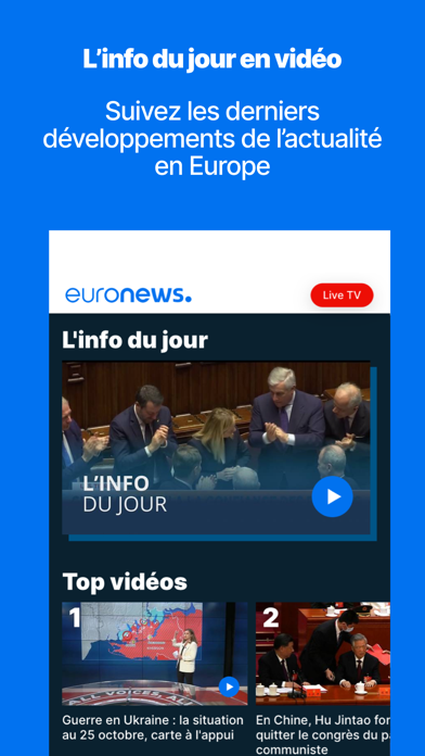 Screenshot #2 pour Euronews - Actu, info en live