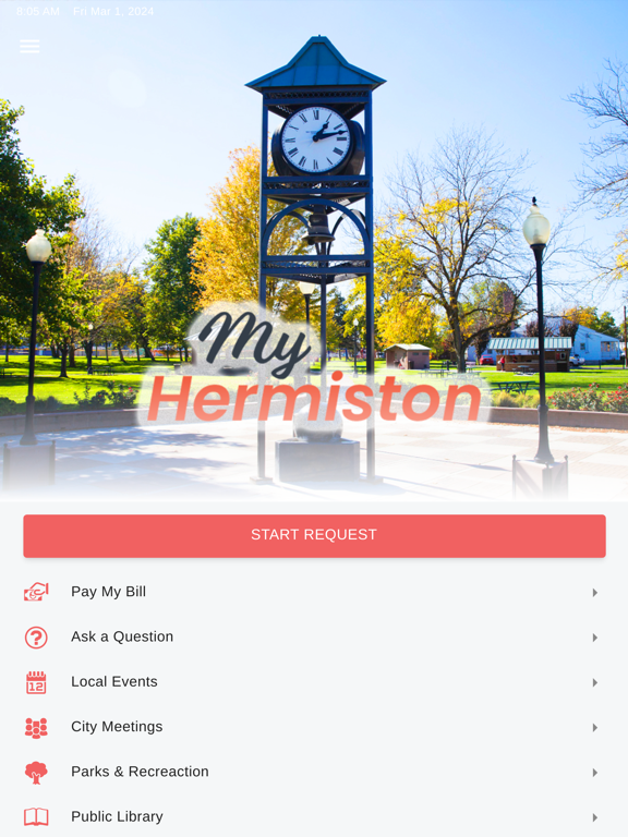 My Hermiston iPad screenshot 1 - Utilities app