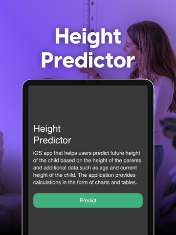 Height Predictor App iPad screenshot
