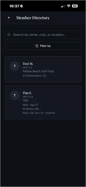 Fairway Society screenshot 3