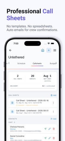 CineFlo - Shot List & Plan iPhone screenshot