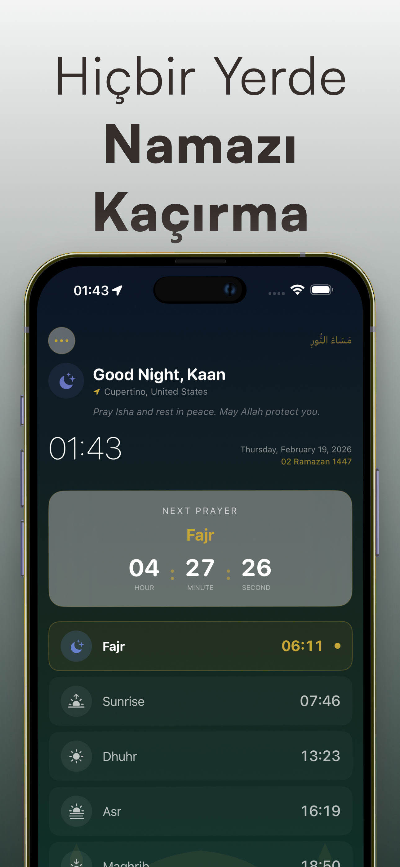 Namaz & Huzur: Namaz Vakitleri