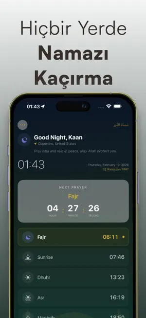 Namaz & Huzur: Namaz Vakitleri screenshot 1