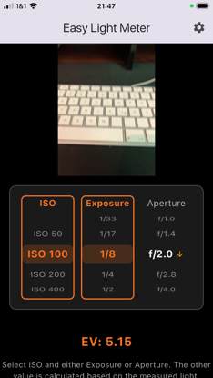 Easy Light Meter screenshot 2
