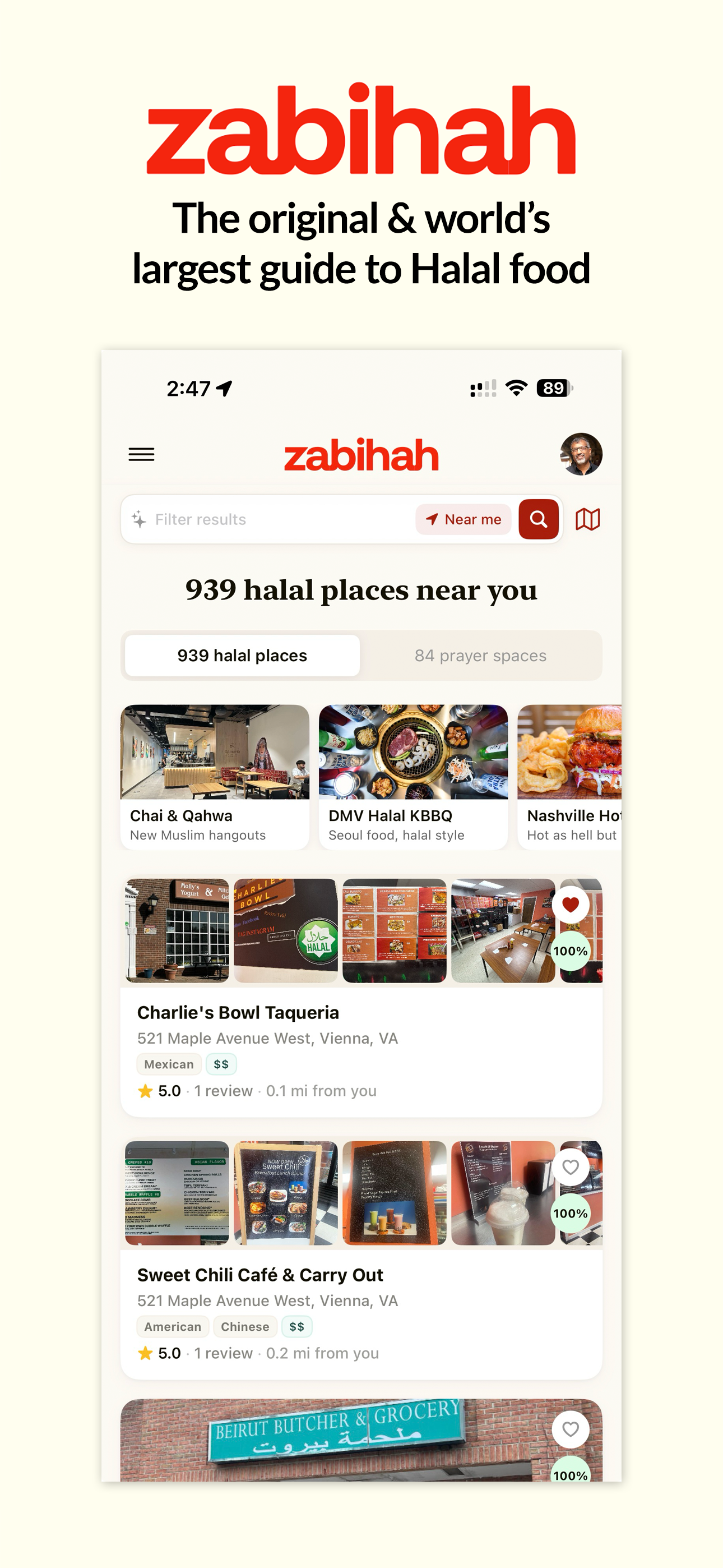 Zabihah: Halal food discovery