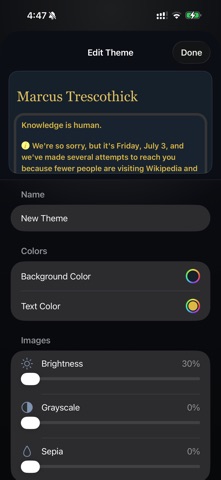 Moonflower: Dark Mode & Reader iPhone screenshot