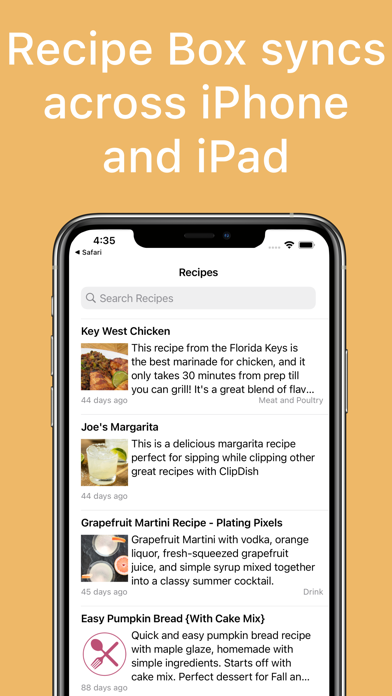 Recipe Box Cookbook: ClipDish iPhone screenshot 4 - Food & Drink app