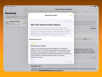 Reviewly: Smart App Reviews iPad screenshot