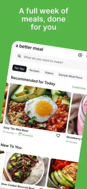 a better meal: Menu Planner screenshot 2