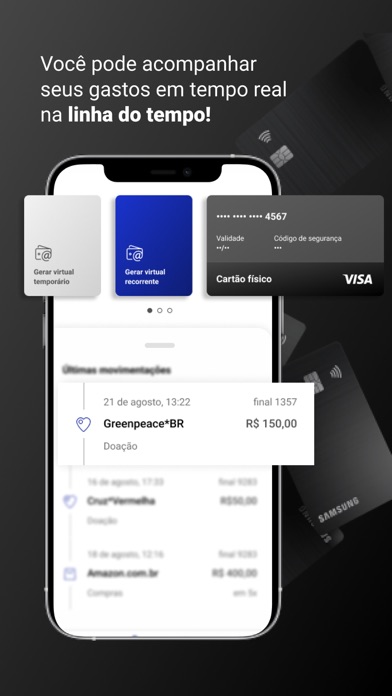 Cartão de crédito Samsung Itaú Screenshot
