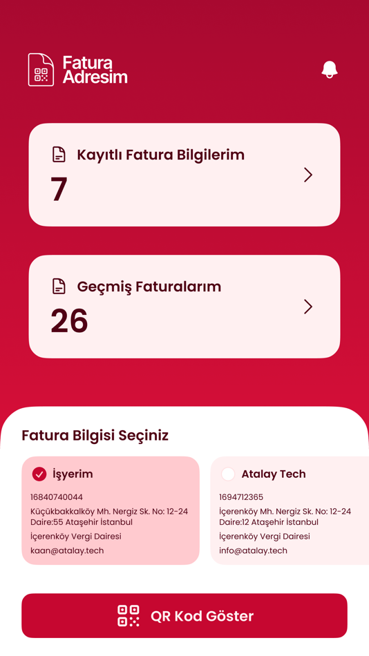 #1. Fatura Adresim (iOS) 由: Kaan Atalay