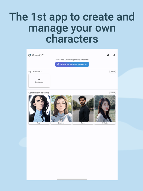 Characify iPad screenshot 1 - Graphics & Design app