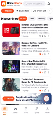 GamerShorts Screenshot 3 of 10