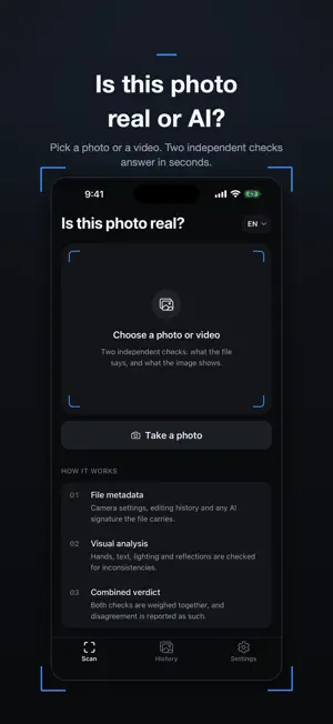 RealCheck AI: Photo Detector screenshot 1