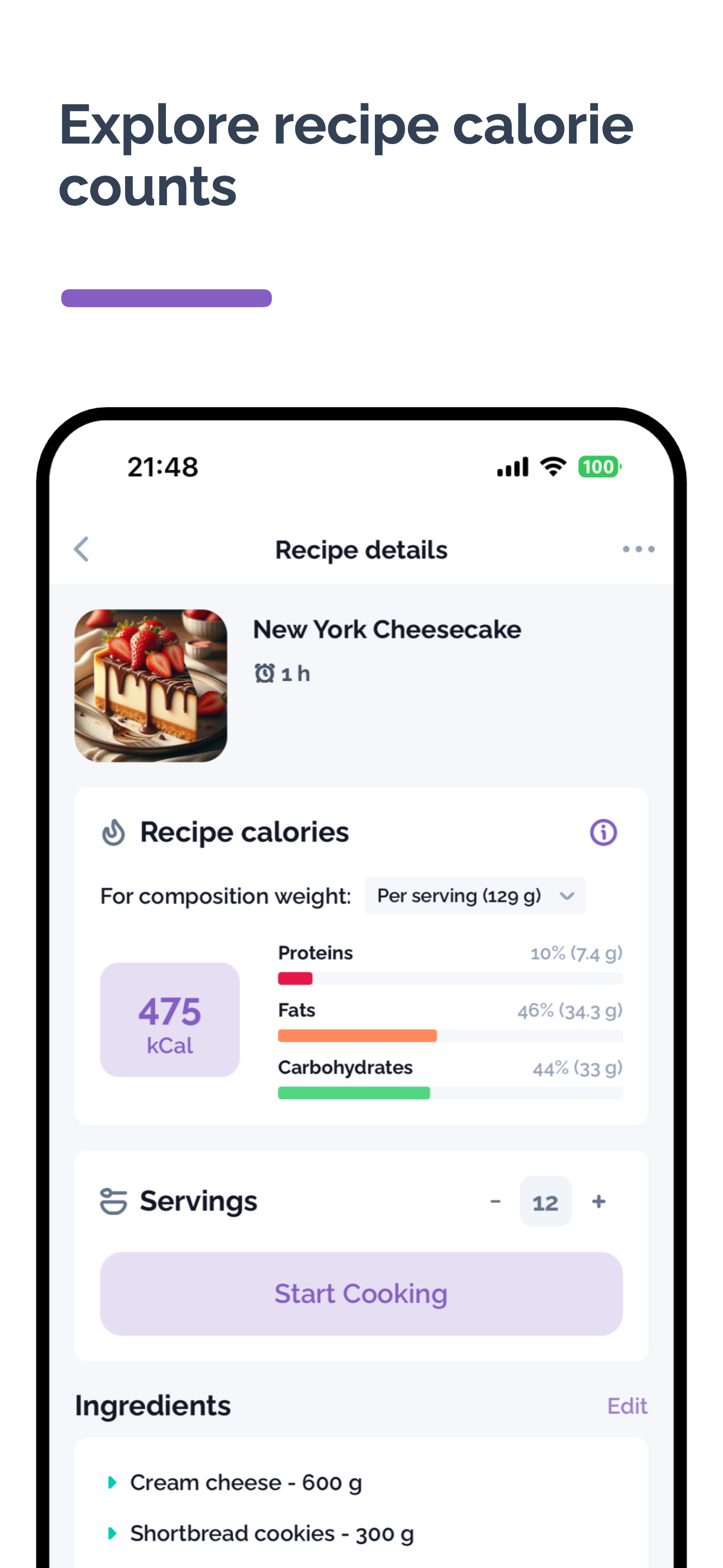 Foodarus - My recipes calories