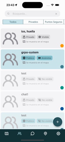 Puntos Seguros App screenshot