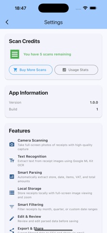 Receipt2Scan Screenshot 1 of 3