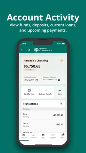 Hawaii Community FCU Mobile screenshot 3