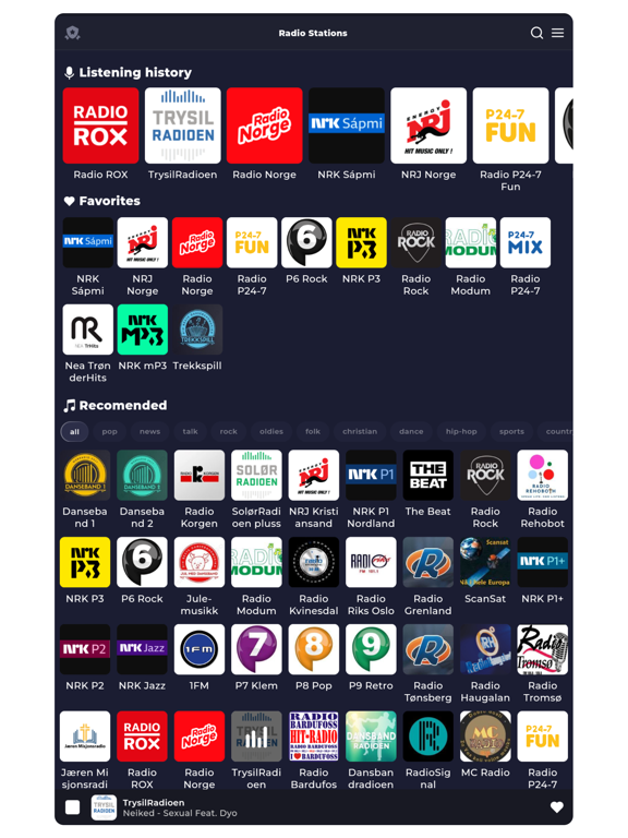 Radio Norway FM Live Online iPad screenshot 1 - Music app