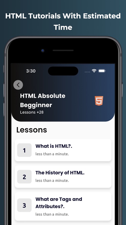 Learn HTML 5 Tutorials screenshot-6