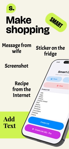 Grocery Shopping List Helper iPhone screenshot