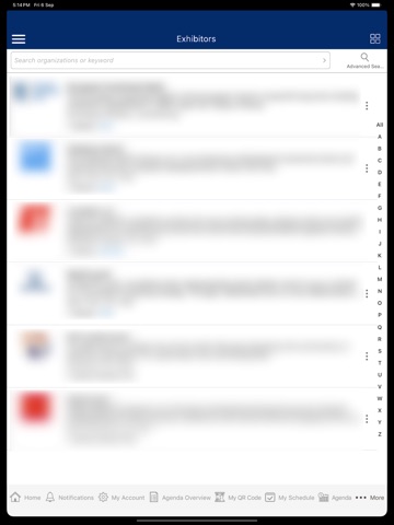 MTS Events iPad screenshot
