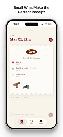 ta-da: Daily Log Receipt Screenshot 3 of 5