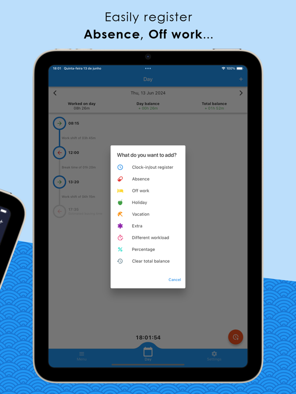 Easy Time Tracker ◴ iPad screenshot 5 - Productivity app