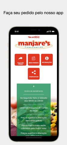 Manjares Pizzaria e Esfiharia iPhone screenshot