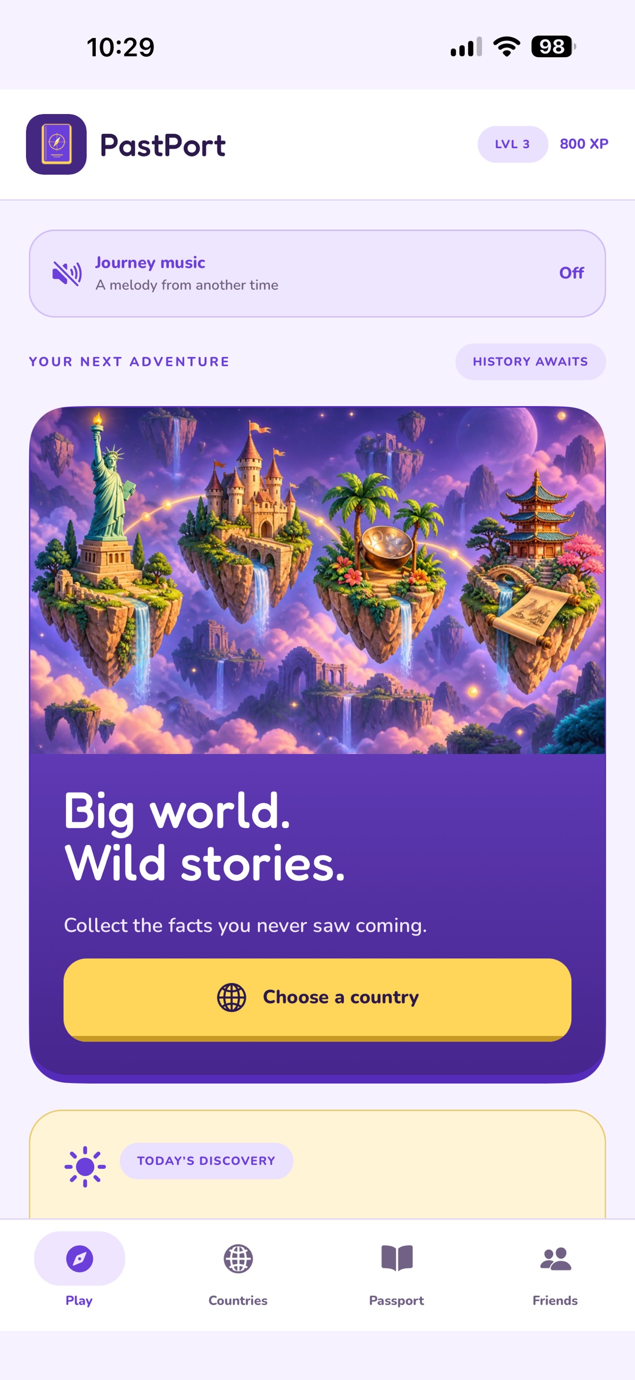 Screenshot 1 of PastPort: History Trivia