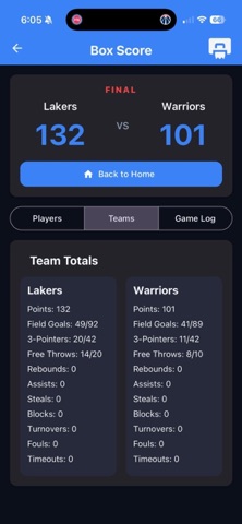 BUKT - Basketball Stat Tracker iPhone screenshot