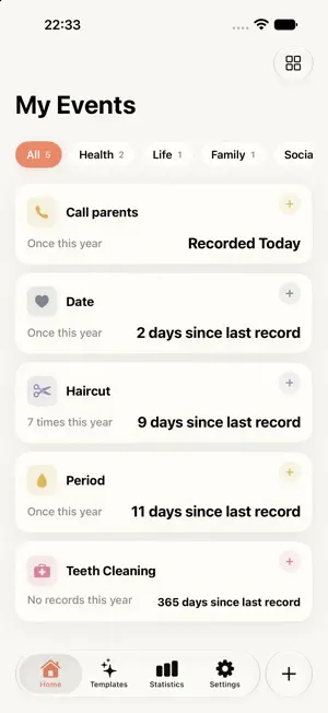 Since - Life Events Tracker screenshot 1