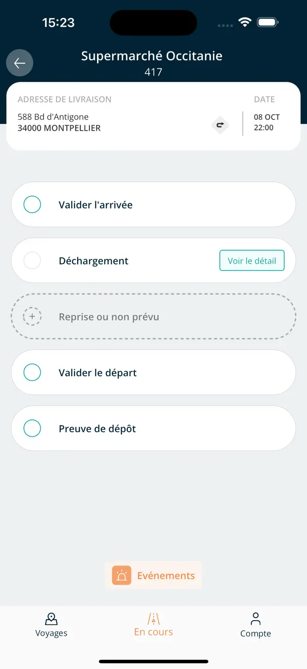 Screenshot #3 pour Generix Driver App