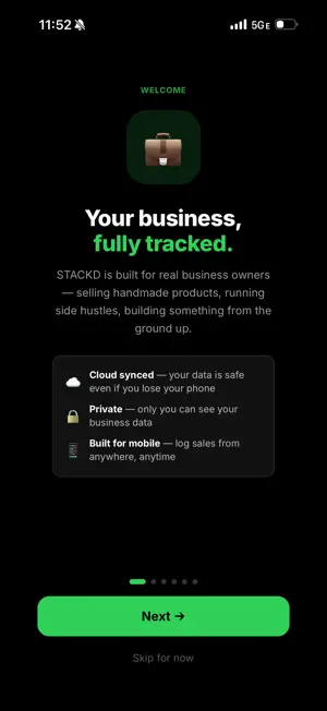 STACKD — Business Tracker screenshot 2