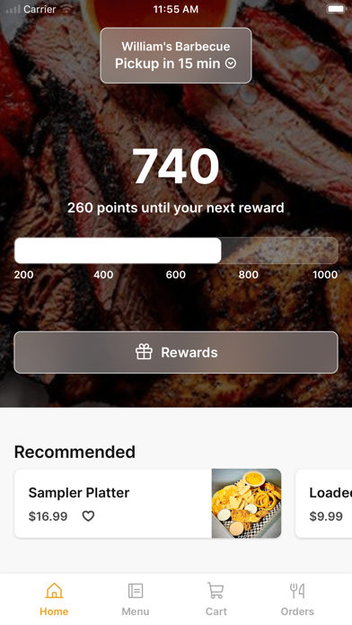 William's Barbecue iPhone screenshot 1 - Food & Drink app
