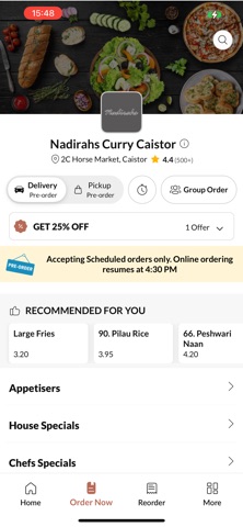 Nadirahs Curry Caistor. Screenshot 2 of 4