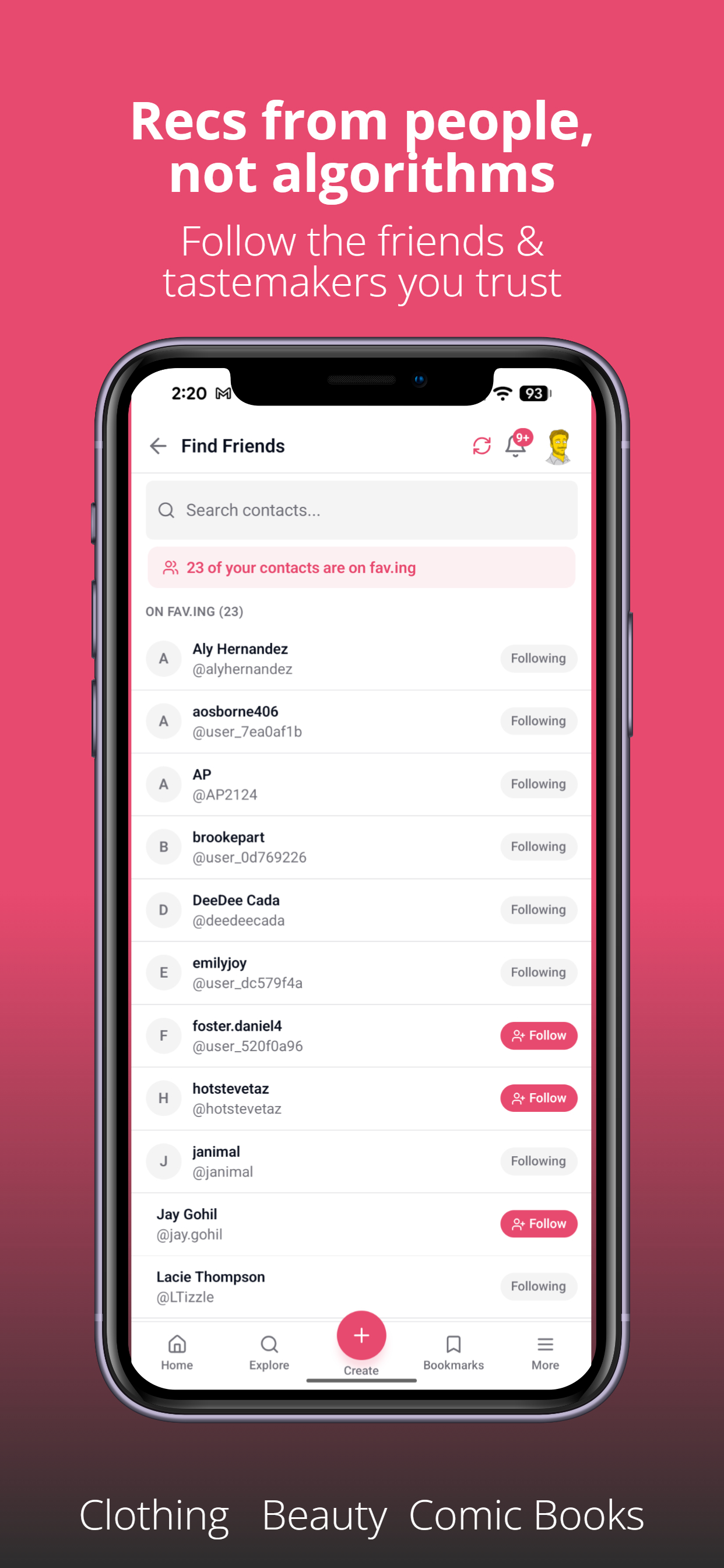 fav.ing - a social list app screenshot 4