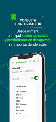 Banco Popular Empresas iPhone screenshot