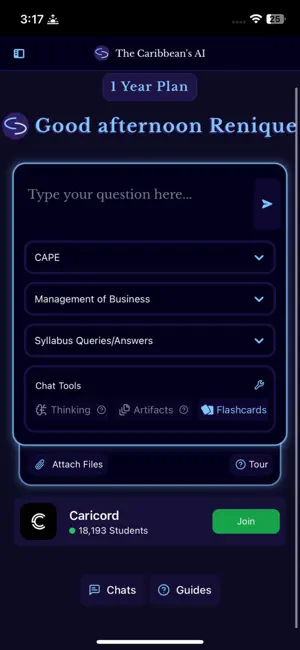 Caribbean AI - CSEC, CAPE, SEA screenshot 1