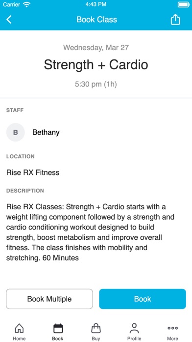 Rise RX Fitness Screenshot