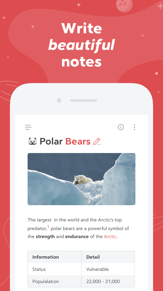 #1. Bear - Markdown Notes (iOS) Podle: Shiny Frog Ltd.