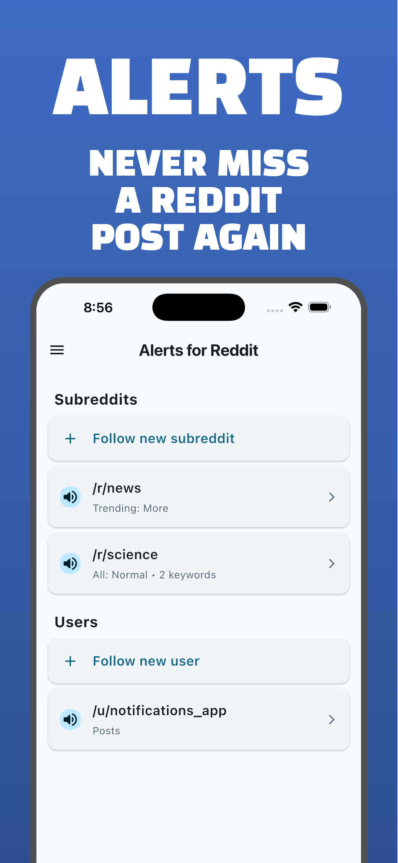 Alerts for Reddit