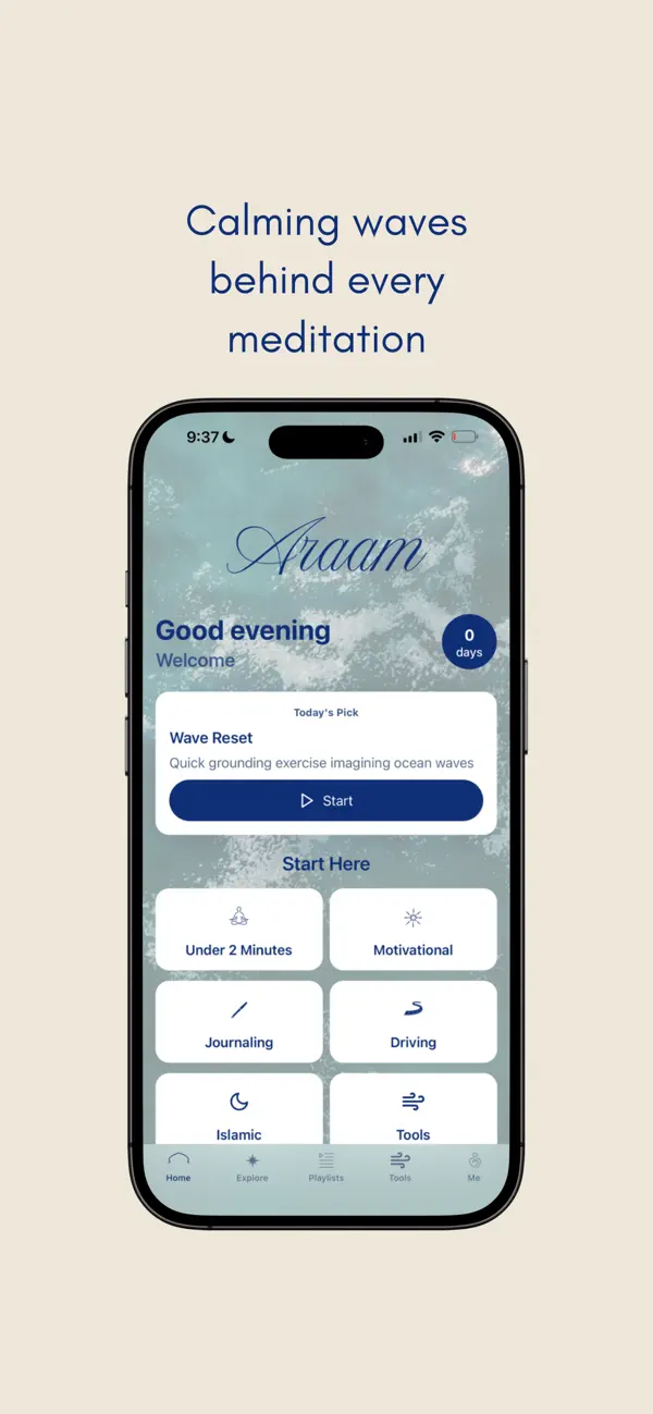 #1. Araam Meditations (iOS) By: Araam Wellness.llc
