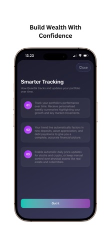 Quantik - Net Worth Tracker screenshot