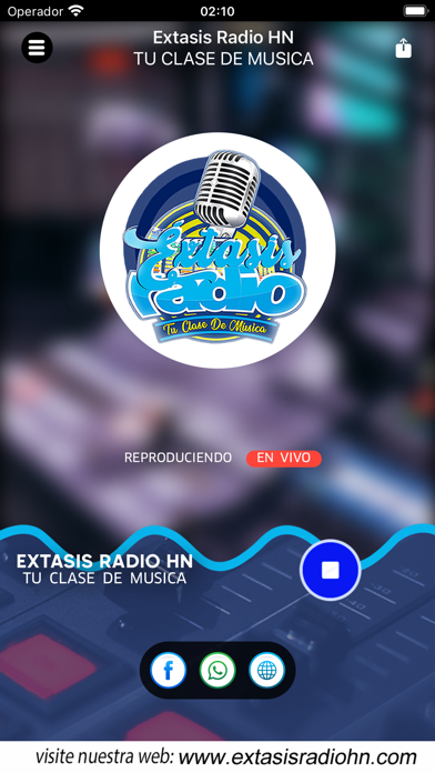 Extasis Radio HN Screenshot