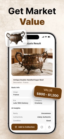 Antique Identifier By Snap iPhone screenshot